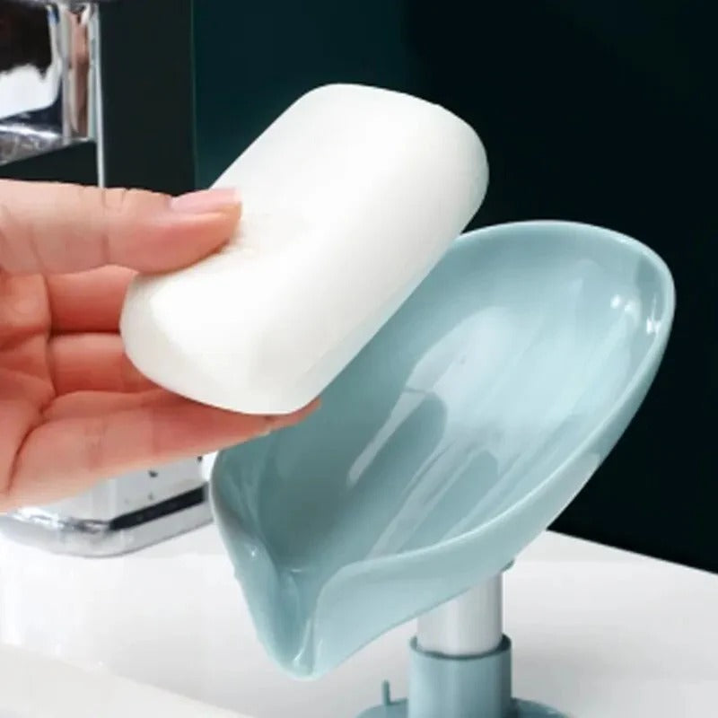 (PACK OF 2 ) Leaf-Shape Self-Draining Soap Holder