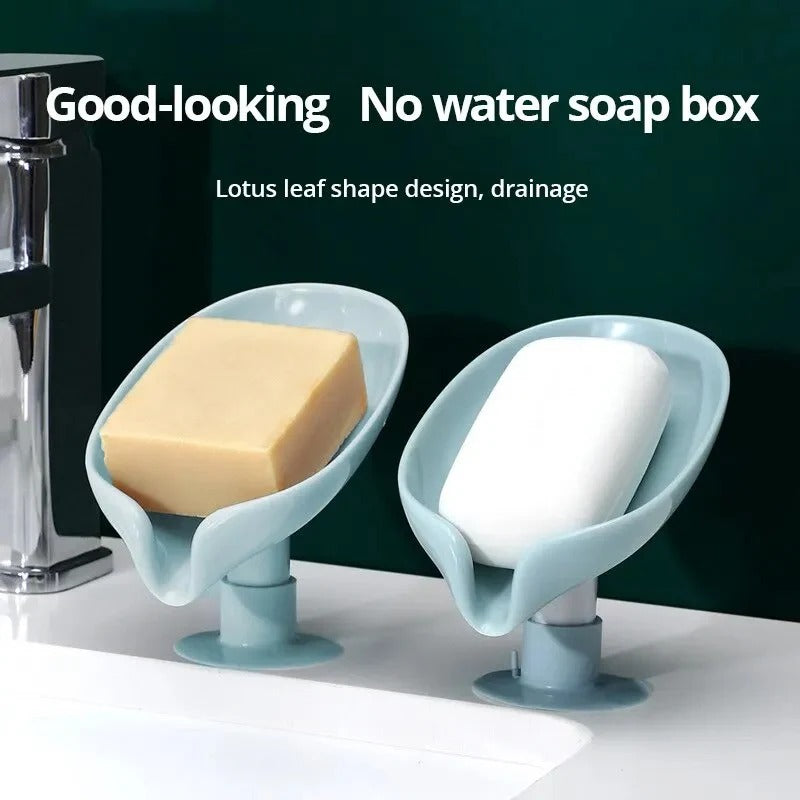 (PACK OF 2 ) Leaf-Shape Self-Draining Soap Holder