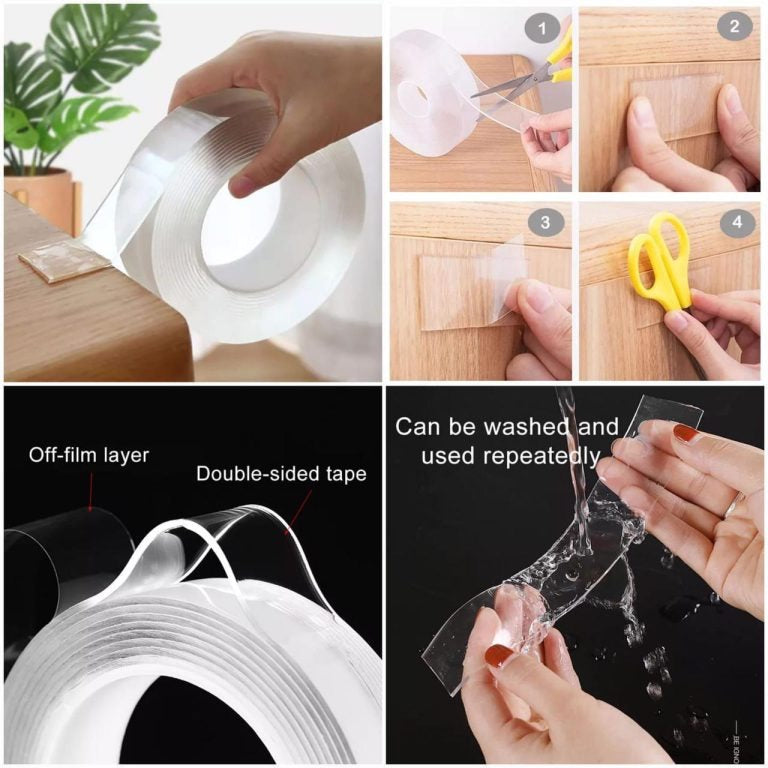 (pack of 2) Nano Tape Double Side Tape |washable Reusable Tape